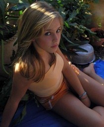blonde girl look dark